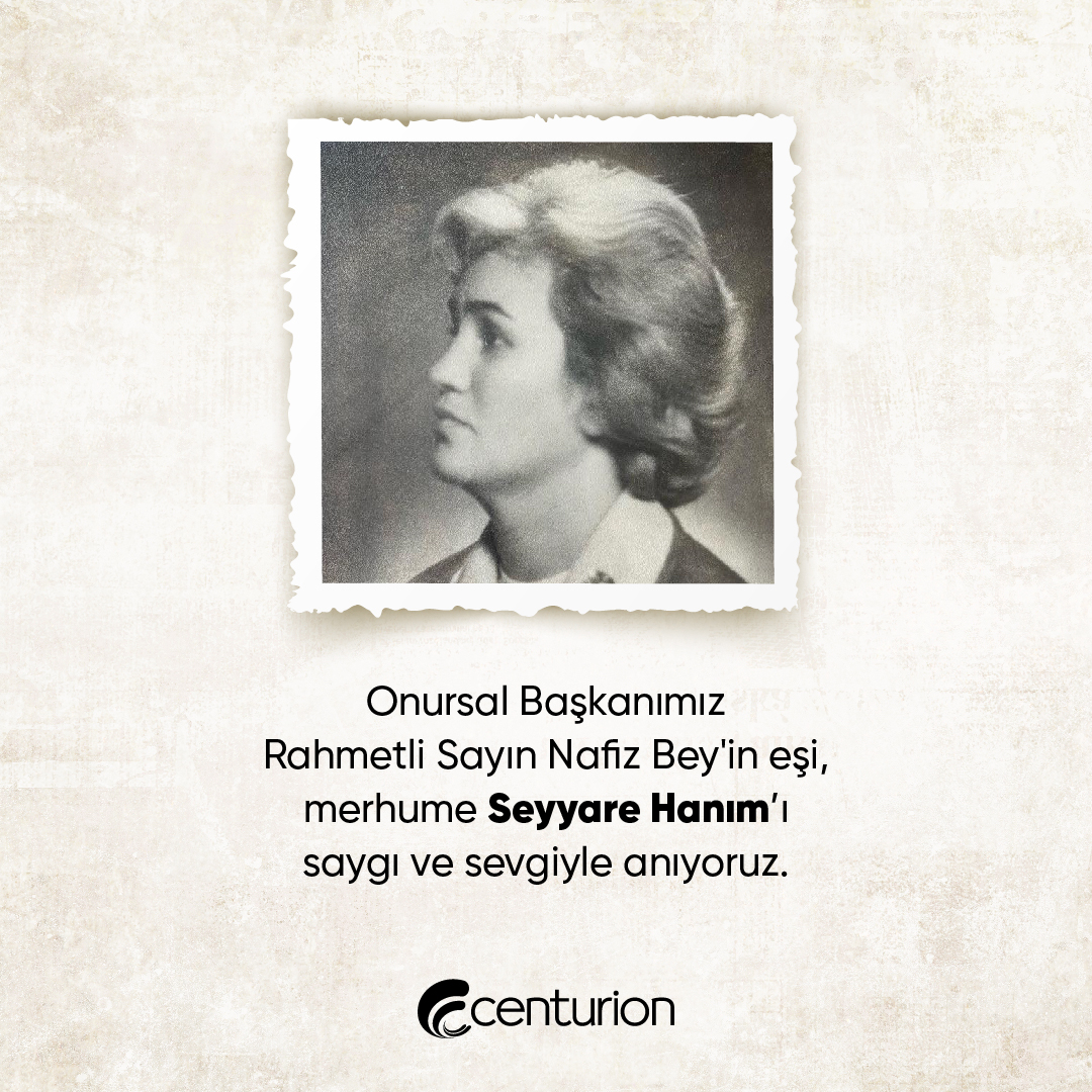 Aramızdan ayrılışının birinci yıl dönümünde, Kurucumuz, Onursal Başkanımız Rahmetli Sayın Nafiz Bey'in eşi, Yönetim Kurulu Başkanımız Ersin Bey'in anneannesi, Yönetim Kurulu Üyelerimiz Nur Erfa ve Güniz Çakar'ın annesi merhume Seyyare Hanım’ı saygı ve sevgiyle anıyoruz.