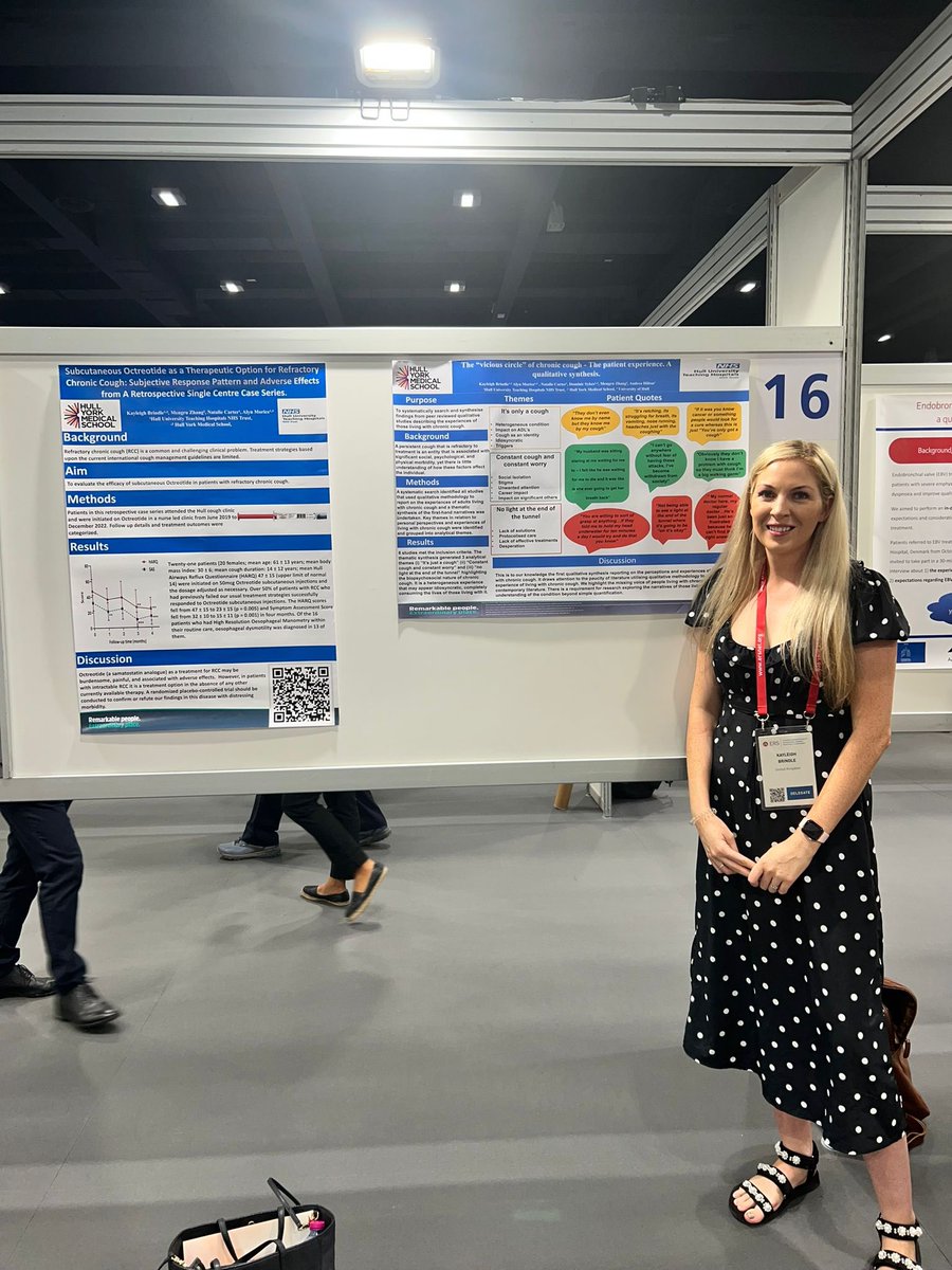 Proud to have presented 2 posters on my work in chronic cough yesterday in the nursing session at #ERS2023 #chroniccough