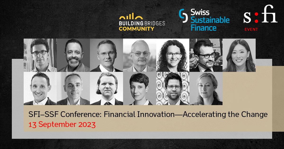 We are looking forward to stimulating knowledge exchanges at the SFI-SSF conference 'Financial Innovation—Accelerating the Change' this Wed, Sep 13th. sfi.ch/sfissf2023#Sus… @SwissSustFin @BBridgesCH