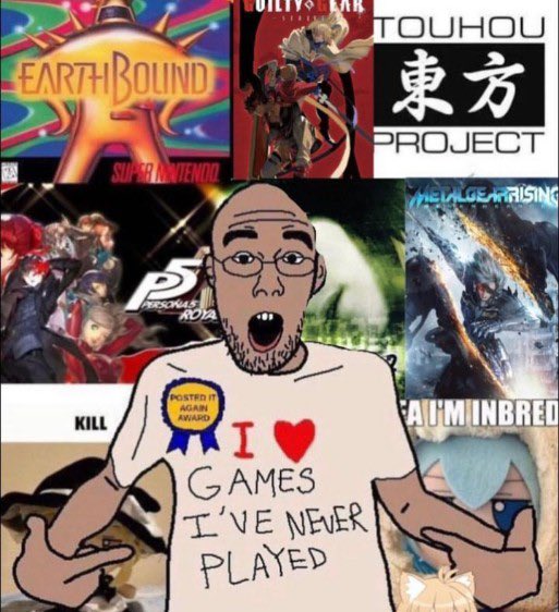 commeowdore's tweet photo. canf stop laughign at this picture bc they put touhou project like 5 fucking times on it https://t.co/xFRN4nbymH