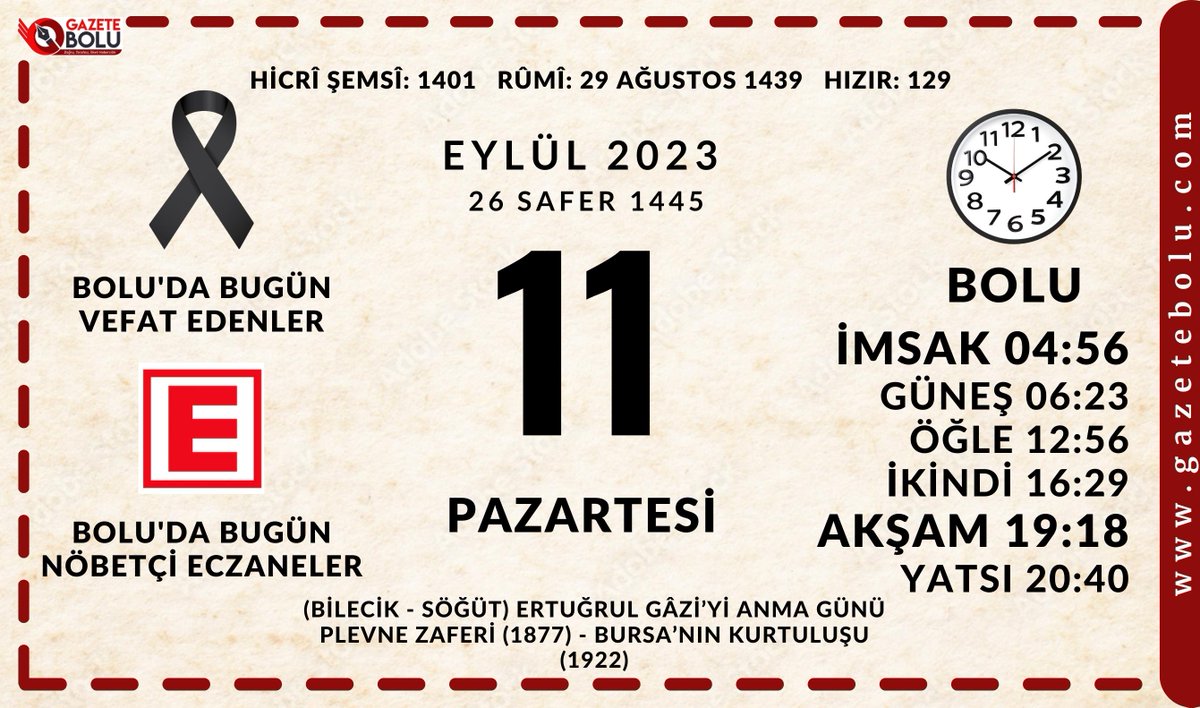 11 Eylül 2023 - Gazete Bolu gazetebolu.com/haber/68346/11…