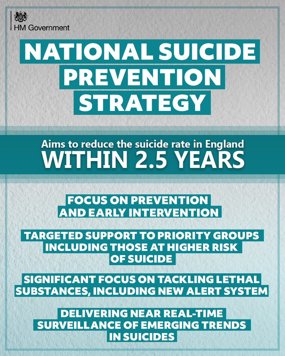 Morning its World suicide awareness day the Government have put out this message. I have been affected by people close to me committing suicide. I ask the Government  how about instead of inspiring words give Charites like mine some money for dedicated staff who can actually work