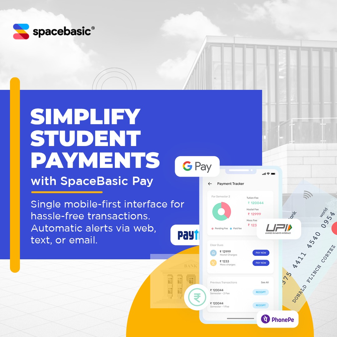 SpaceBasicApp's tweet photo. Simplify Student Payments with SpaceBasic Pay! From hassle-free transactions to flexible payment plans, we're revolutionizing campus payments for a seamless user experience. Say goodbye to admin woes and hello to innovation!
#SpaceBasic #StudentPaymentsMadeEasy #SpaceBasicPay https://t.co/YL7k52G7ja