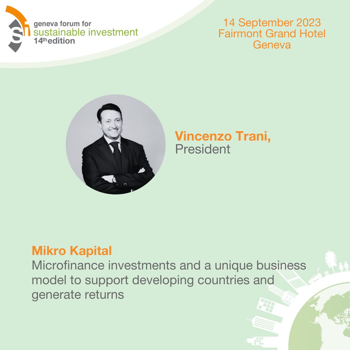 D-2 #GFSI2023 ! “Microfinance investments and a unique business model to support developing countries and generate returns”, <a href="/VTrani/">Mikro Kapital</a>

Find out more: gfsi-registration.com/en/page/inform…

 #finance #sustainable #geneva #Sustainability