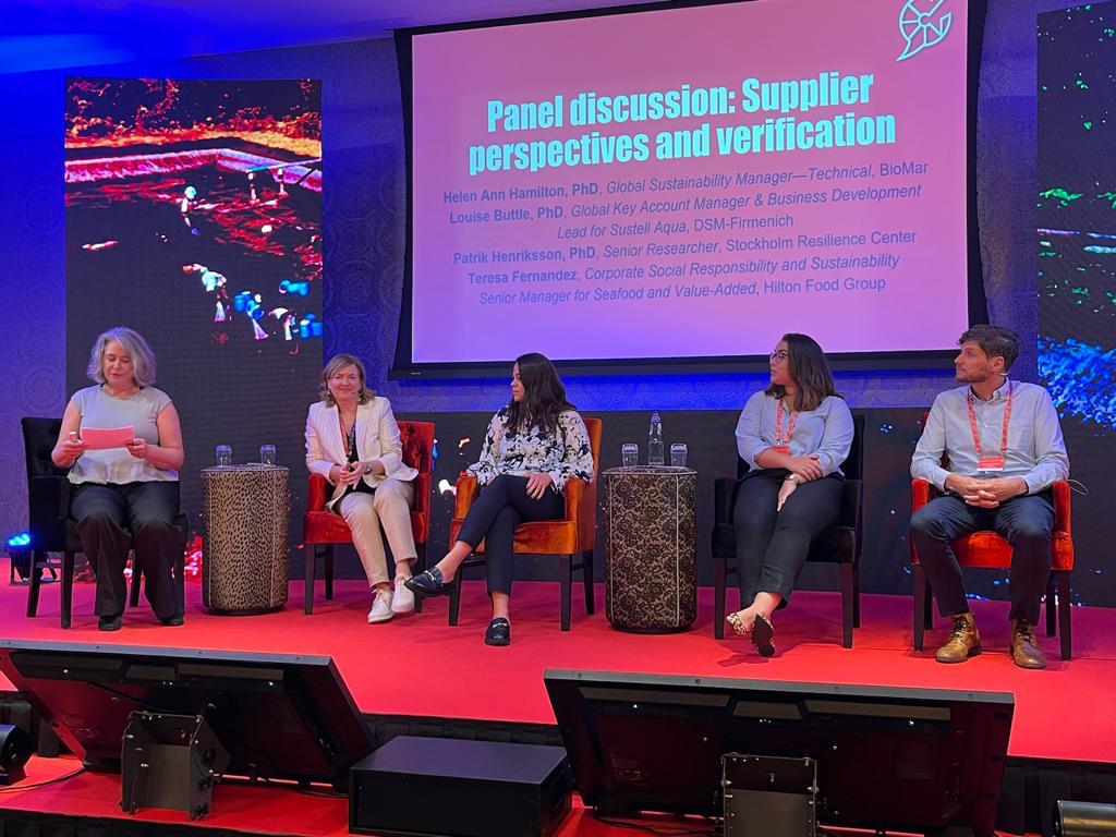 What is the role of feed in shrimp carbon footprint?

Last week, BioMar's Helen Ann Hamilton presented at the Global Shrimp Forum.
For the first time, we've analyzed the carbon footprint of Ecuadorian shrimp, thanks to BioMar's unique position and strong customer relationships.