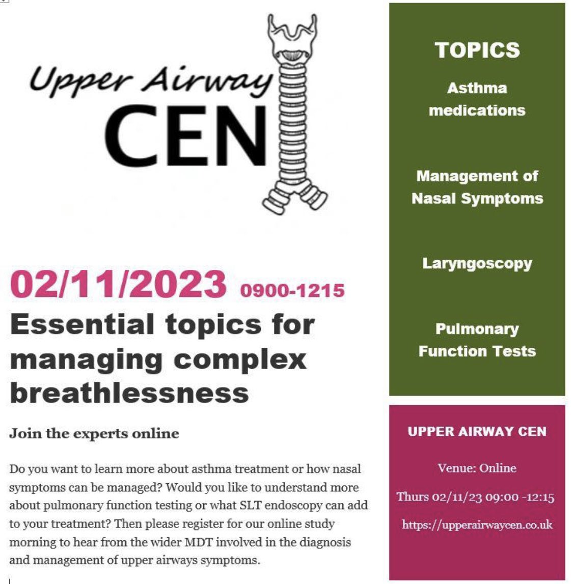 SLT Upper Airway CEN tweet media
