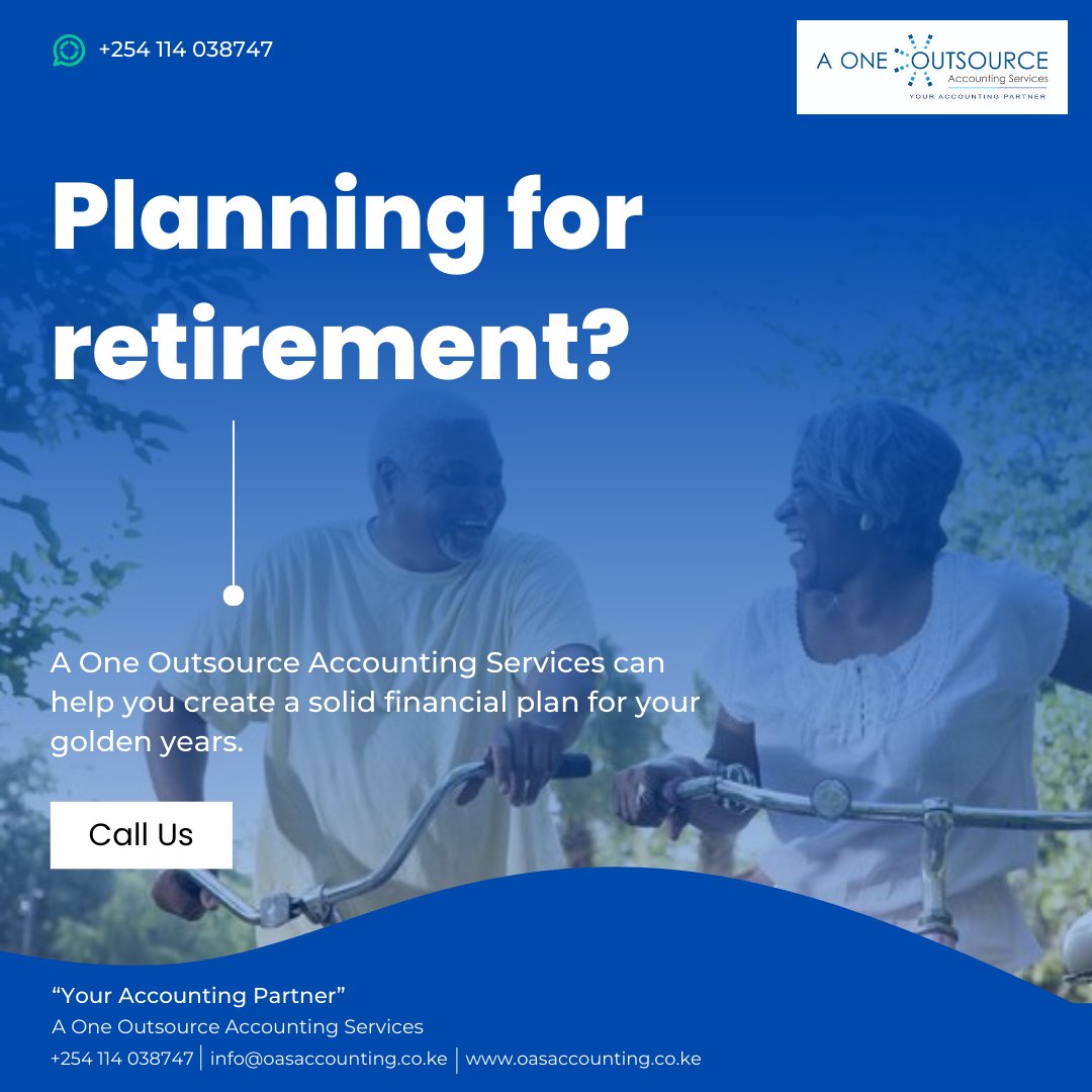 aone_ke's tweet photo. Planning for retirement? A One Outsource Accounting Services can help you create a solid financial plan for your golden years.
#RetirementPlanning #FinancialSecurity #LocalRetirementAdvisors #GoldenYears #FinancialFreedom #aoneoas https://t.co/SMk3QPHFU9