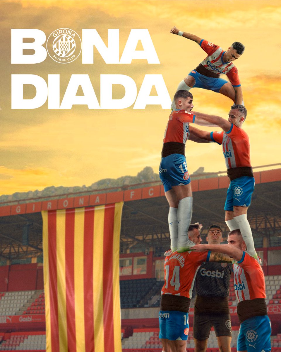 Bona Diada, gironins i gironines! 
Visca el Girona i Visca Catalunya! 
💛❤️💛❤️💛❤️💛❤️💛