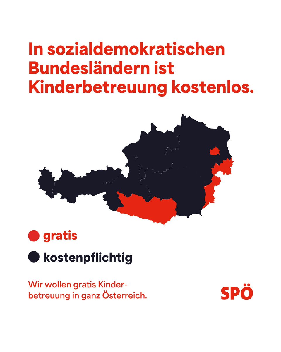 Ein kostenloser Kinderbildungsplatz ab dem ersten Lebensjahr für jedes Kind. Das ist möglich! In sozialdemokratisch geführten Bundesländern ist das Realität. Wir wollen das für ganz Österreich.