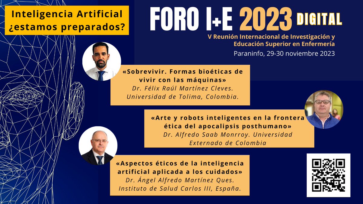 fundacionindex's tweet photo. 😍#INDEXforoI+E����¡Ya queda menos para nuestro encuentro anual con la investigación!😉¿Has visto el programa científico?😌Hoy os presentamos a los que nos hablarán de #InteligenciaArtificial y los retos en el cuidado y la ética😌¡No tardes en inscribirte!👉https://t.co/Wb6AbLRC8n https://t.co/HFgR0f2XA7