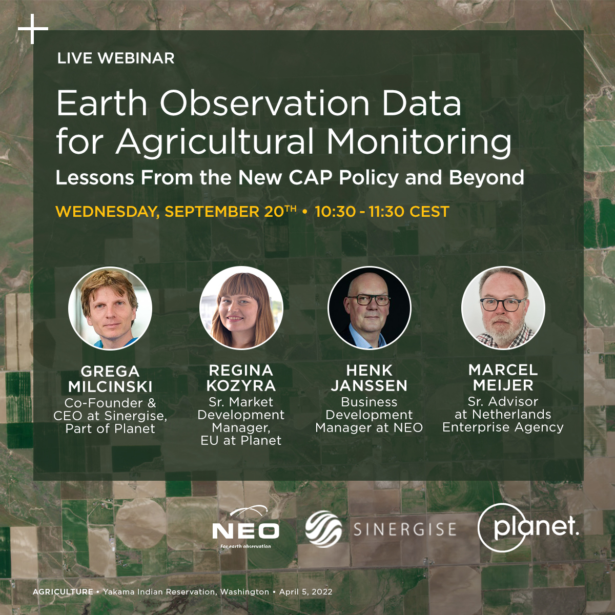 ☝️ Join us at the #EarthObservation Data for #AgriculturalMonitoring webinar! Learn from those who've already successfully implemented #AreaMonitoring into the new #CommonAgriculturalPolicy workflows.
    🗓️ 20 September
    ⏲️ 10:30 CEST
Register ✍️ learn.planet.com/webinar-EO-Dat…
#CAP