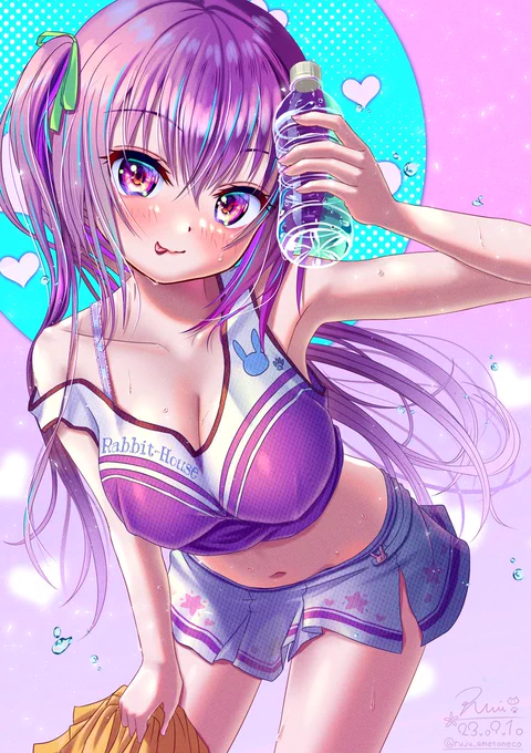 ごちうさ リゼちゃん チアガールVerご注文はうさぎですか?天々座理世背景差分#イラスト #gochiusa 