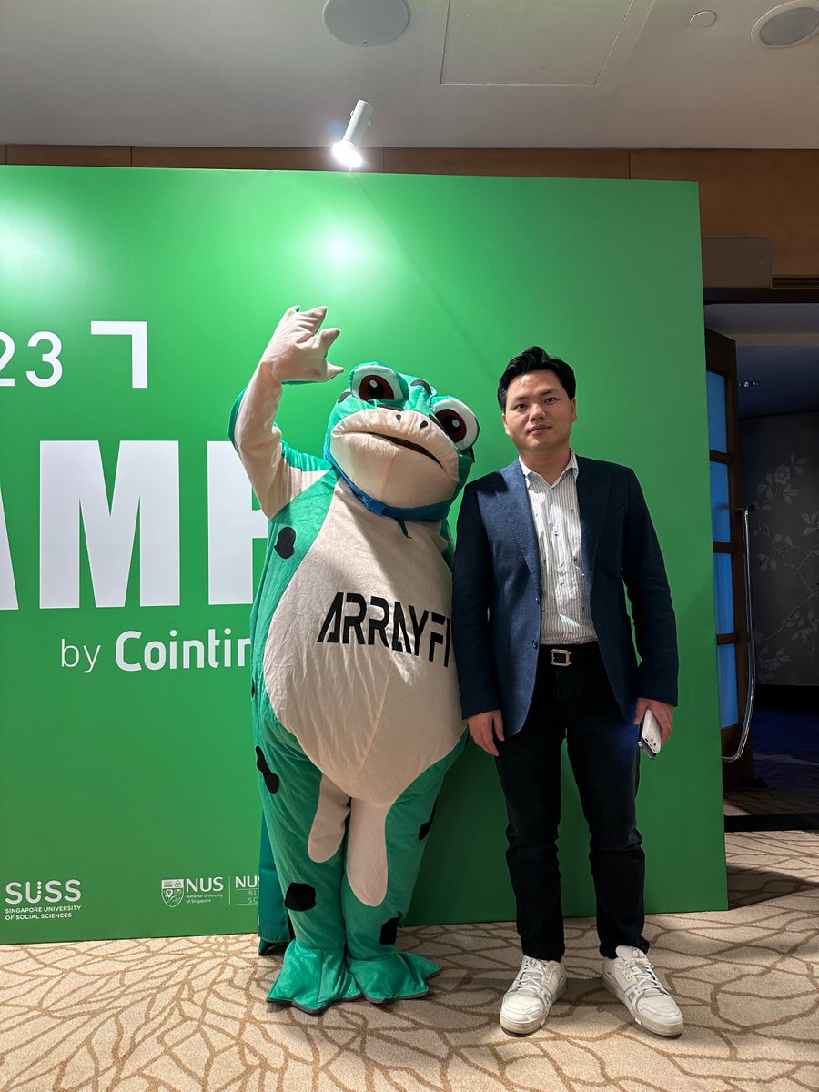 ArrayFi (@array_protocol) on Twitter photo ARRAYFI frog and the two most handsome men in the world.😎😎
<a href="/justinsuntron/">H.E. Justin Sun 👨🏻🚀 (Astronaut Version)</a> <a href="/DujunX/">Du Jun</a> <a href="/SinohopeGroup/">新火科技「SINOHOPE」</a> <a href="/Timestampsummit/">TimeStamp</a>
Meet us at the venue!
#Token2049 ARRAYFI frog and the two most handsome men in the world.😎😎
<a href="/justinsuntron/">H.E. Justin Sun 👨🏻🚀 (Astronaut Version)</a> <a href="/DujunX/">Du Jun</a> <a href="/SinohopeGroup/">新火科技「SINOHOPE」</a> <a href="/Timestampsummit/">TimeStamp</a>
Meet us at the venue!
#Token2049