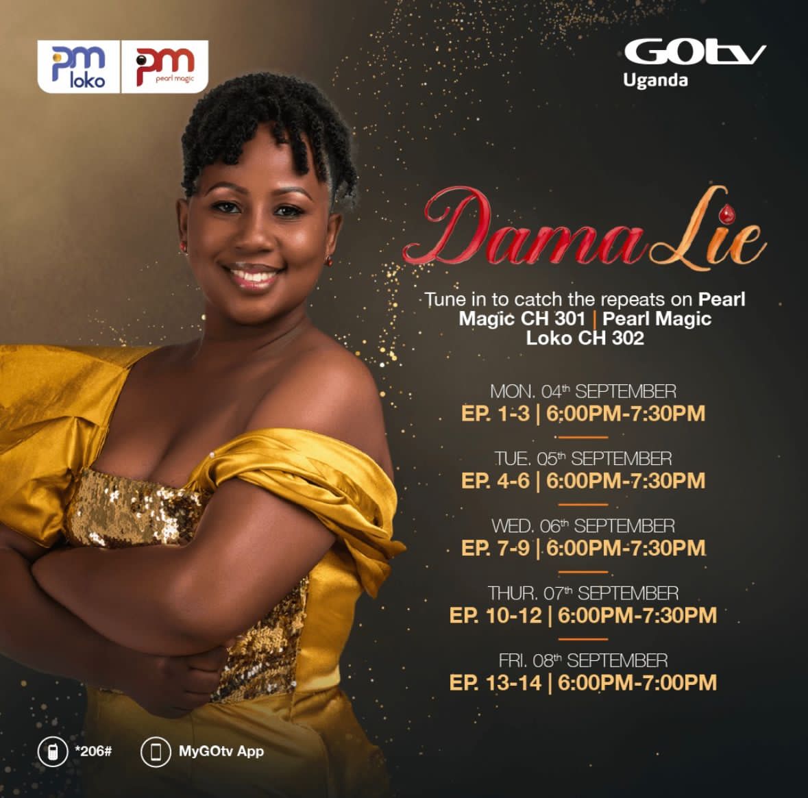 Damalie TV Series.

Damalie is now airing on all pearl magic channels from Monday to Wednesday and on YouTube. You can catch up on what you missed (repeats) on Sundays. Don't miss any of this drama episodes.

#Damalie
#UgandaFilms  
<a href="/pearlmagicprime/">Pearl Magic Prime</a>
<a href="/DamalieTvs6966/">DAMALIE TVSHOW</a>