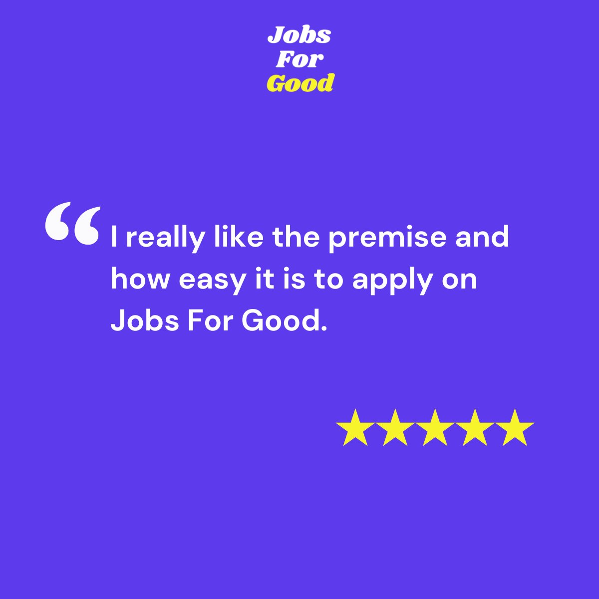 Jobs For Good tweet media