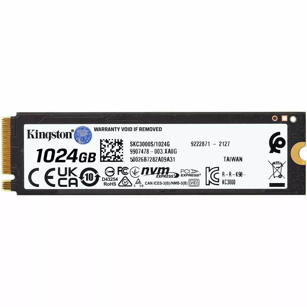 SSD 1To KINGSTON KC3000 PCIe 4.0 NVMe M.2 SSD