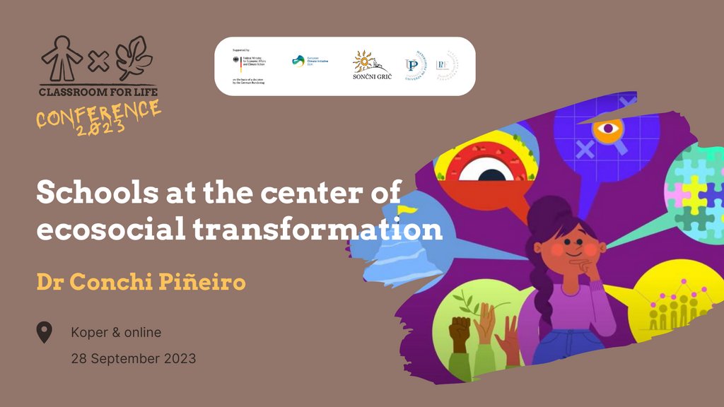 UcilnicaZa's tweet photo. Honoured to welcome Dr Conchi Piñeiro from @FUHEM as one of the guest speakers, presenting "Schools at the center of ecosocial 🌲 transformation", at our upcoming conference.
You can still register and join us on 28 September 2023 (online) 🌿 https://t.co/WIWfQpSlub
#EUKI https://t.co/7aXN533Blf