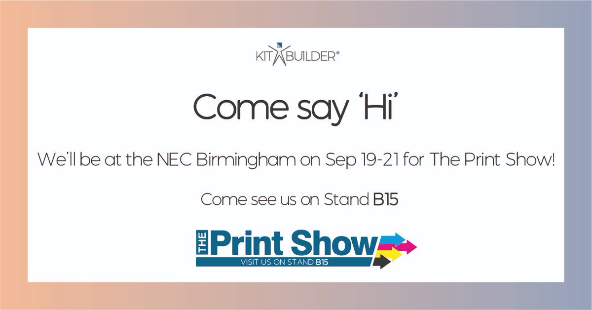 We'll be at THE PRINT SHOW 2023.

Come see us at stand B15 & meet our friendly
team for a chat.

Find out more on our blog post:
kitbuilder.com/the-print-show…

#theprintshow #nec #necbirmingham #printshow
#squadstores #teamstores #3dmodel #sublimation #kitbuilder #ecommerce