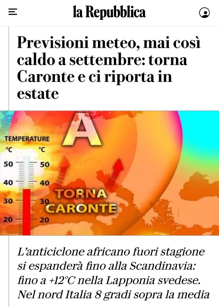 Asmodeoinferno's tweet photo. Chi glielo spiega a quelli di Repubblica che siamo ancora in estate?
Mentecatti servi https://t.co/SIEKWOkVtc