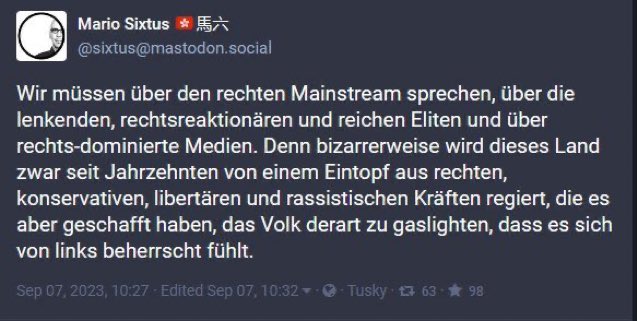 Sixtus sollte mal eine Liste dieser ganzen libertären Kräfte in deutschen Regierungen der letzten Jahrzehnte verfassen. Würde mich interessieren.
Screenshot geklaut von <a href="/baha_jam/">🅱️aha</a>.