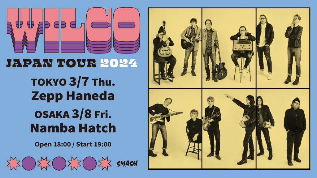 SMASHjpn's tweet photo. New show announced!!🎉
【WILCO】
9/29ニューアルバムをリリースする
USオルタナティブシーンを代表する
　💥ロックバンド・WILCO💥

▶︎▶︎ 2013年以来 11年ぶり ◀︎◀︎
#ウィルコ 単独来日ツアー決定！
https://t.co/OE8Fouj7Xe

JAPAN TOUR 2024
2024/3/7 (Thu) Zepp Haneda TOKYO
2024/3/8 (Fri) Namba Hatch OSAKA

📍オフィシャル先行予約��抽選制）
受付中〜9/18(月)23:59
https://t.co/8CyOjQkVBF

#WILCO @Wilco