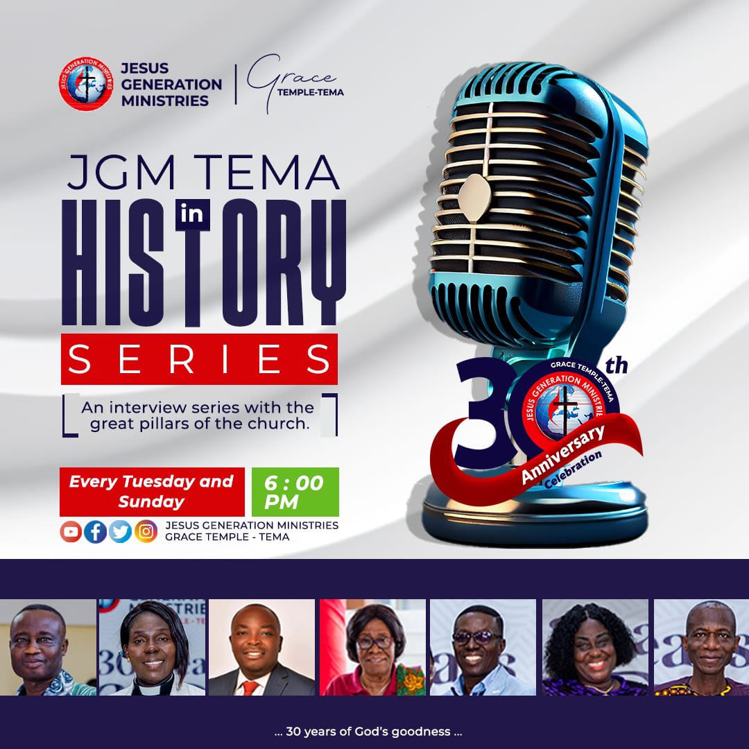 Make date with us on every Tuesday & Sunday @ 6pm

#JGMINHISTORY
#30THANNIVERSARY
#INTERVIEWSERIES