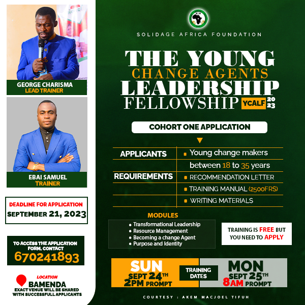 CELA_excell's tweet photo. Call for Applications

#LeadershipDevelopment 
#LeadershipMatters 
#CommunityEngagement 

@GNgwaneh @CELBMD @ferdinantmbiy @TFomonyuy https://t.co/EXIxzWFZ3Z
