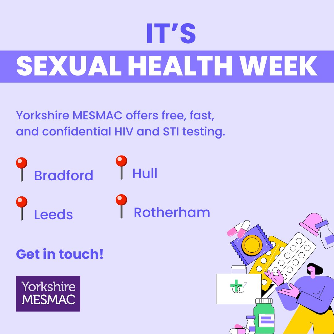 Yorkshire MESMAC offers free, fast, confidential HIV and STI testing in Bradford, Leeds, Hull and Rotherham! To book a test, follow the link: bookatest.mesmac.co.uk or call us!