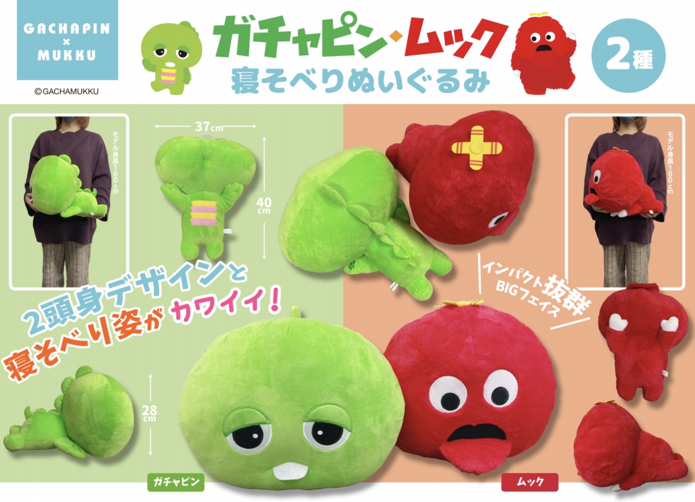 ガチャピン ムック ぬいぐるみ BIGサイズ GOODS | ガチャピン・ムック