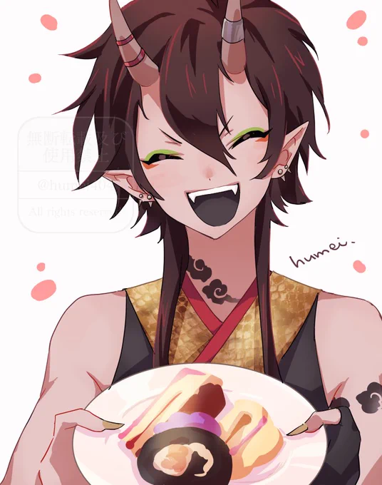 完成!せっかくなので、お皿の上をマジカルスイーツに変更 #裏ナゴアート  