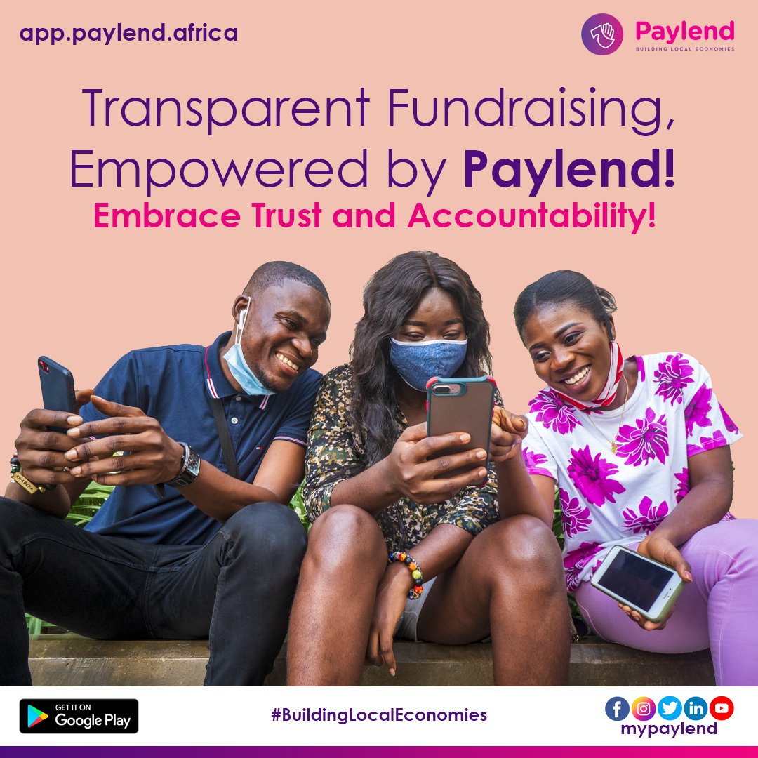 Trust is the foundation of impactful fundraising! Paylend ensures complete transparency of funds, empowering donors and recipients with accountability.  Together, let's make a difference with transparency  #FundraisingImpact #PaylendSuccess #mypaylend #BuildingLocalEconomies