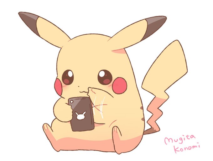 スマホを扱えるかしこいピカチュウ 