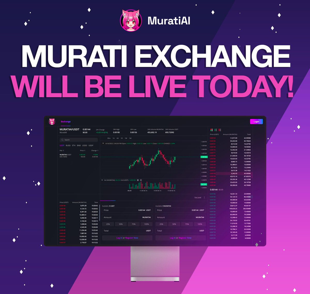 Announcement 🔥🔥

MuratiEX will be live on mainnet Today at 3pm utc 🚀🔥

We will start listing big projects on our Exchange Soon👀be ready the things will be huge 🔥🚀

#MuratiAI #MuratiEX #Exchange