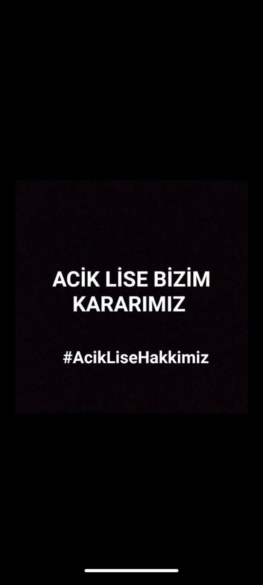 Bütün öğrenciler olarak hepimiz mağduruz. Son dakika verilmiş bir kararla hepimizin geleceğiyle oynanıyor. Kararın gözden geçirilmesini istiyoruz. Açık lise bizim hakkımız #AcikLiseHakkımız #aciklise #acikliseyedokunma