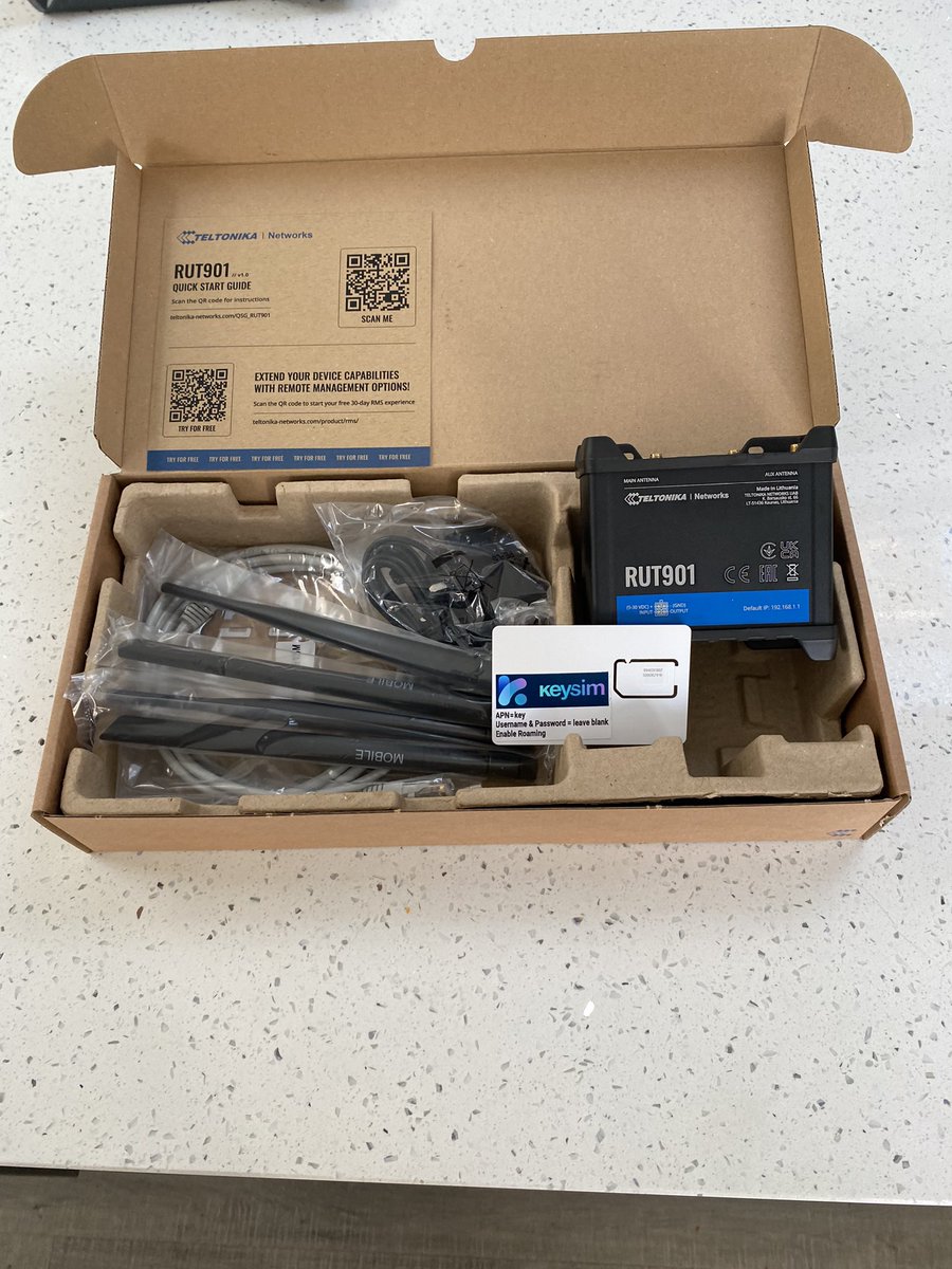 This one is going on a road trip to have its credentials tested for internet back up

Our IoT SIM card is perfect as the monthly fee is small and if main internet goes down there is more chance of failung over to a network with good bandwidth when there is four to chose from