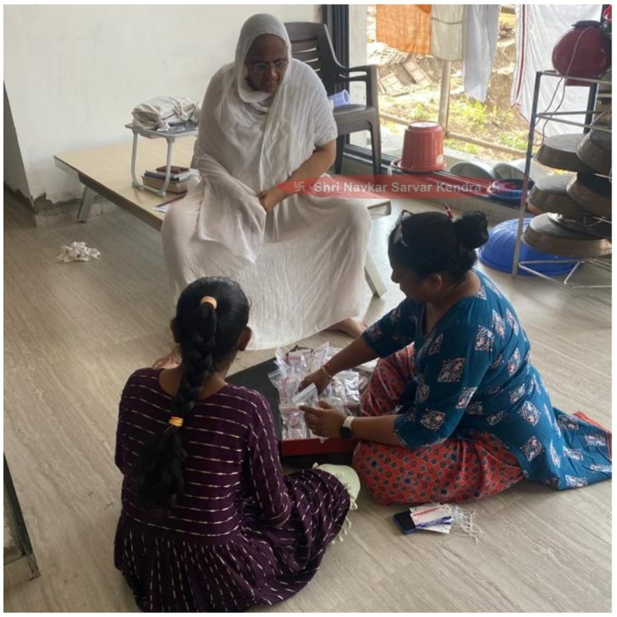 Vaiyavachh Activity : Routine Eye check-up of Pujya Sadhviji Bhagvants at Upashray by our team.