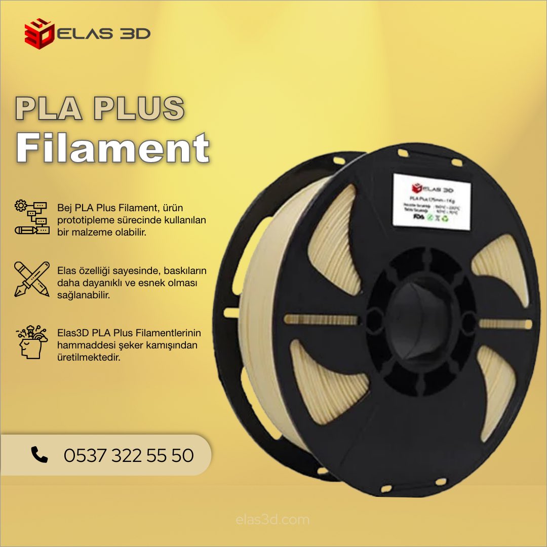 Elas 3D Bej PLA Plus Filament

Filamentlerimizle ilgili detaylı bilgi ve satın alma için bizimle iletişime geçebilirsiniz.

📞+905373225550
📩info@elas3d.com
🌐elas3d.com

#elas3d #3dyazıcı #3dprinter #3dbaskı #3dprinting #3d #3dprinted #plaplus #petg #petgplus