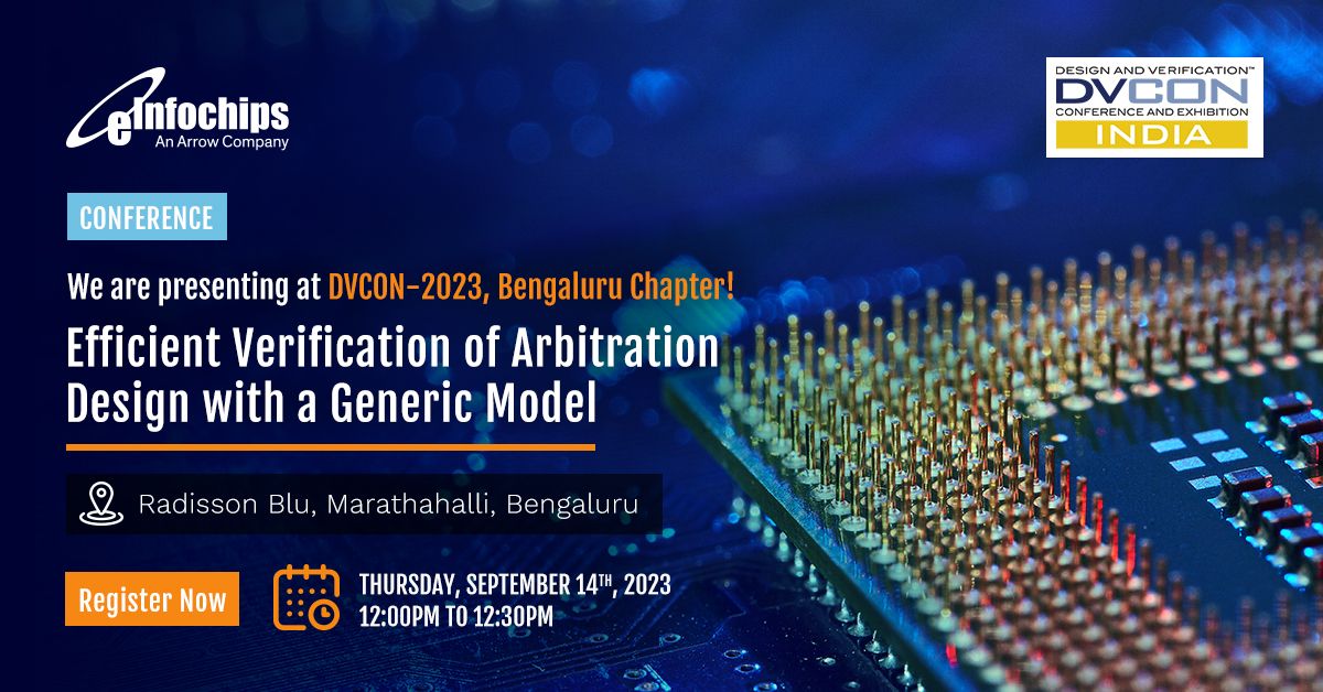 #WeEnrichLives Through Research & Innovations!

Proud to announce that Ishita Agrawal & Kevin Kotadiya, both senior engineers at #eInfochips, will be taking the stage at #DVCON2023, Bengaluru Chapter!

Mark your calendars now: dvcon-india.org

#HardwareDesign