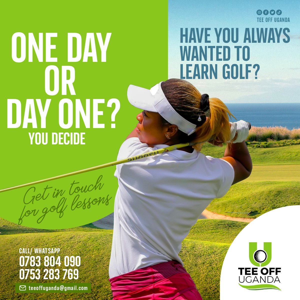 TeeOffUganda's tweet image. Have you always wanted to learn golf??? It is either One Day or Day One. The decision is yours. Get in touch to start your lessons. Call or Whatsapp 0783804090. #teeoffuganda #learngolf