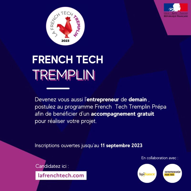 🚨 Il vous reste jusqu’à ce soir 23h59 pour candidater au #FrenchTechTremplin Prépa 2023 ! Pour candidater, c'est par ici 👉 cutt.ly/cwtMxC0X