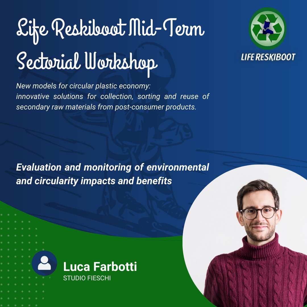 🏔️ You can't miss the #LIFE #RESKIBOOT Workshop in Plovdiv on 14th September! 🎉
🗣️ Engaging talk by Luca Farbotti from #studiofieschi: "Evaluation and monitoring of environmental and circularity impacts and benefits" 🌿♻️
📍 Plovdiv (or online) 
bit.ly/43HpohZ