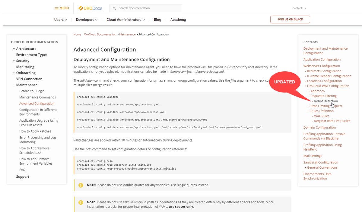 💡Check out the updated article on Robot detection in #OroCloud here: tinyurl.com/5ety5bcy 📑#b2becommerce #oroinc #orocommerce #cloud #B2B