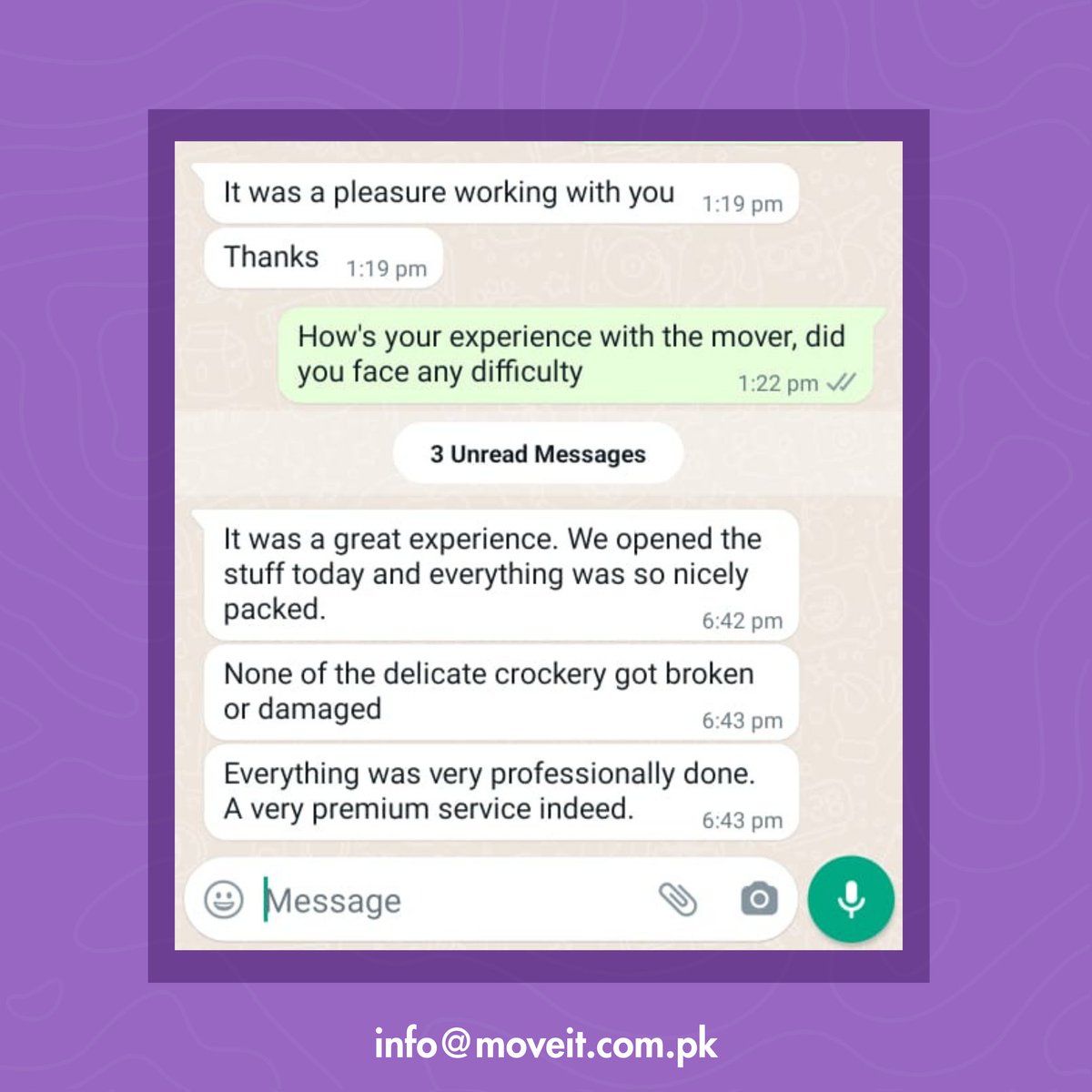 moveitpk's tweet image. Who needs serotonin when you have customers who support you? 🤧💜

#reviews #MoveItAcrossPakistan #Pakistan #logistics