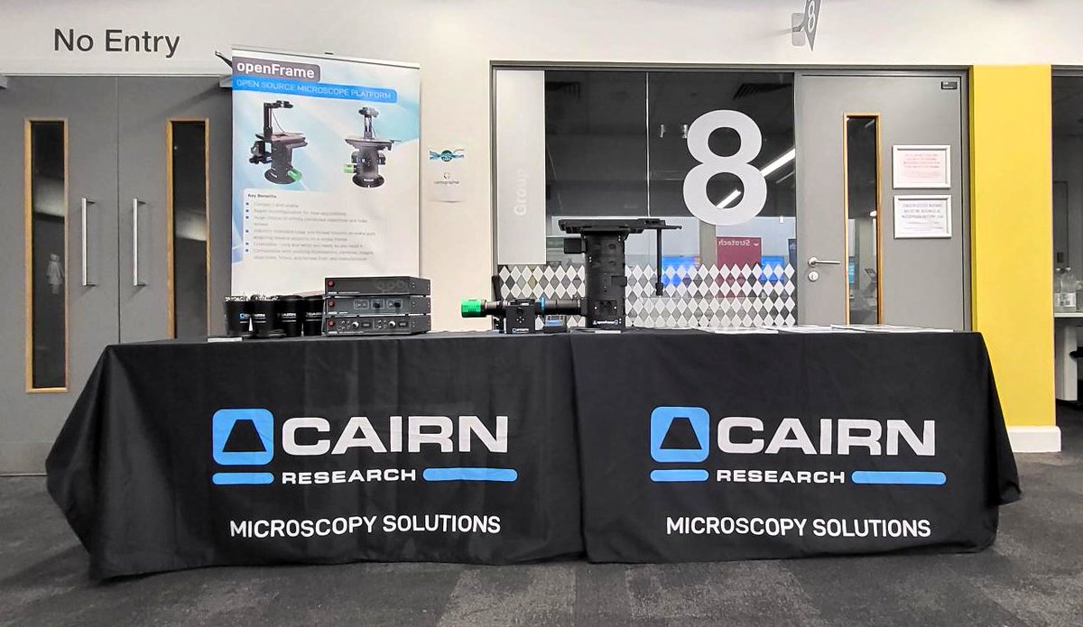 Cairn_Research's tweet image. If you are at @LivUni with @ThePhySoc #CardioTwitter please go and say hi to @_GregPerry who is exhibiting our new #multiLed light source and opensource #microscope the openFrame with our #TwinCam and dual cellcam set-up.