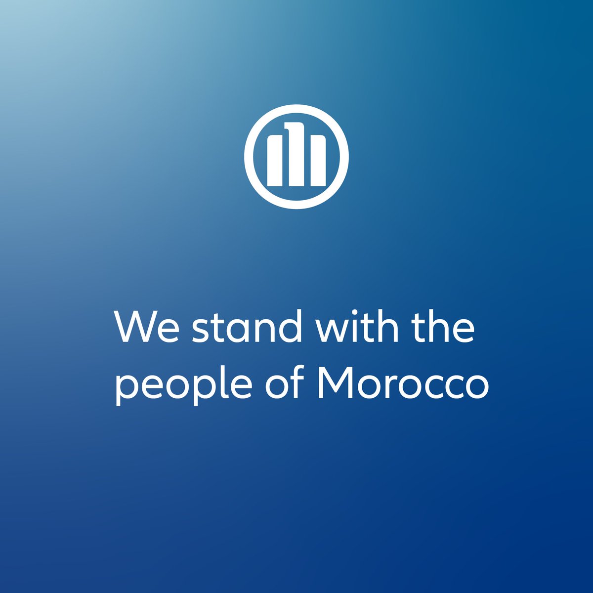 Following the terrible earthquake in #Morocco, we’re extending our deepest sympathies and condolences to everyone affected. We are in close contact with our local offices and support our colleagues and their loved ones. #WeStandWithMorocco #SanlamAllianz