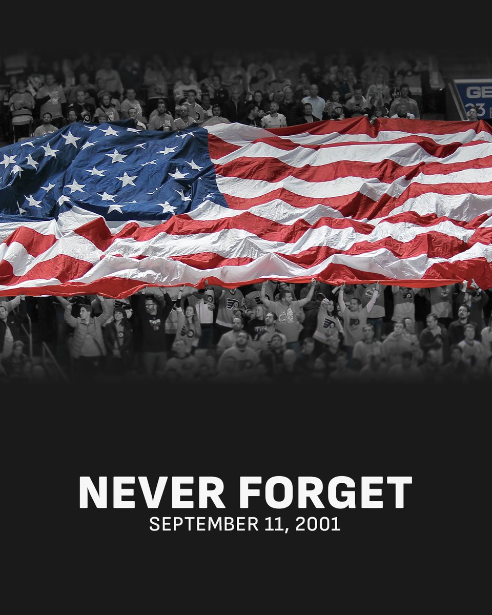 Today the NHL remembers the lives lost on September 11, 2001. #NeverForget