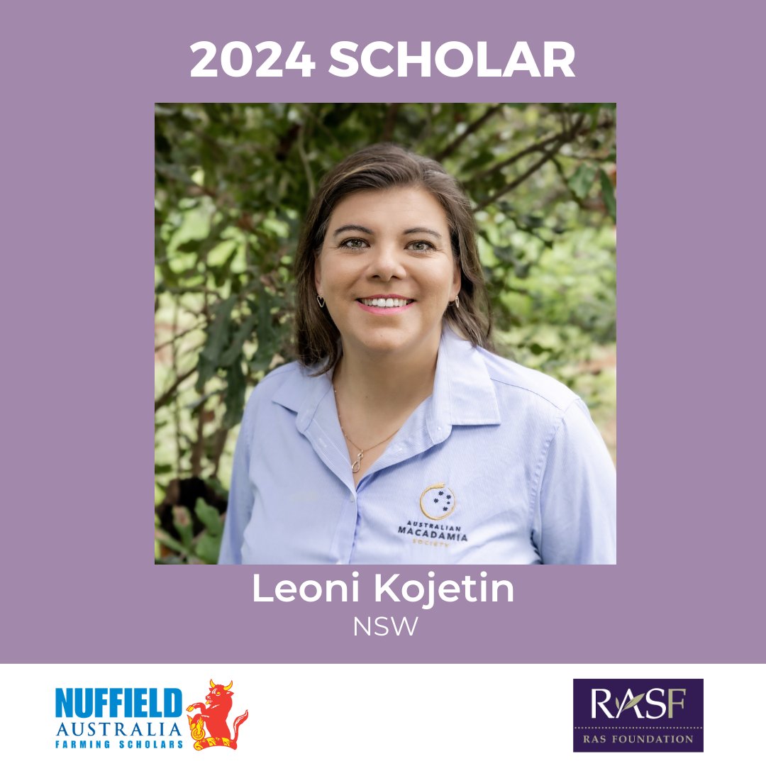 nuffieldaust's tweet image. Supported by the RAS Foundation, the charitable arm of the Royal Agricultural Society of NSW (RAS), Leoni Kojetin from Alstonville, NSW, seeks to examine the effects of a changing climate on macadamias. nuffield.com.au/leonikojetin20… #ausag #agclimate #agsustainabilty