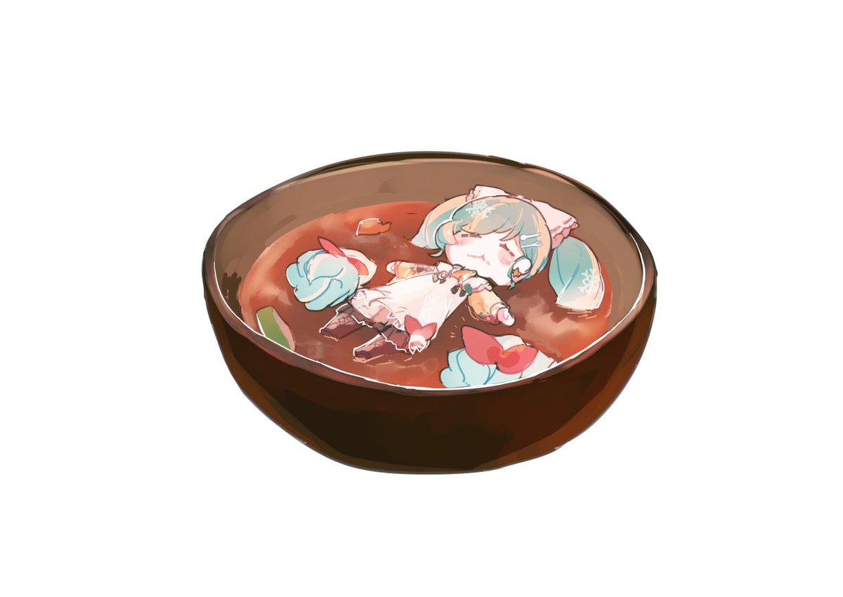 初音ミク 「たべてる! 」|かいものイラスト