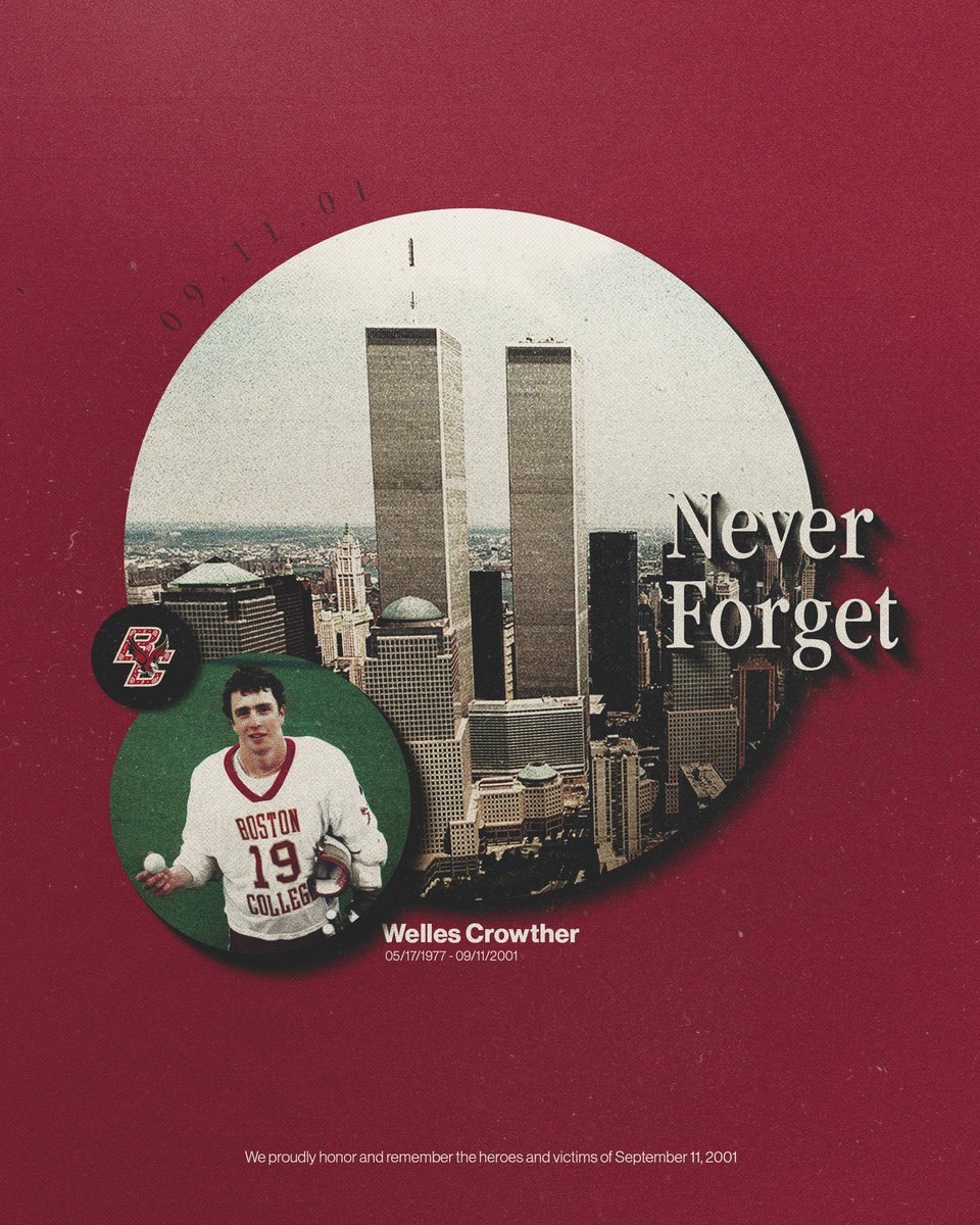 Today and every day, we honor & remember the heroes and victims of 9/11 22 years later, “the man in the red bandanna” has become legend, inspiring people around the world We will continue to tell the story of Welles Remy Crowther ❤️ #ForBoston | #ForWelles