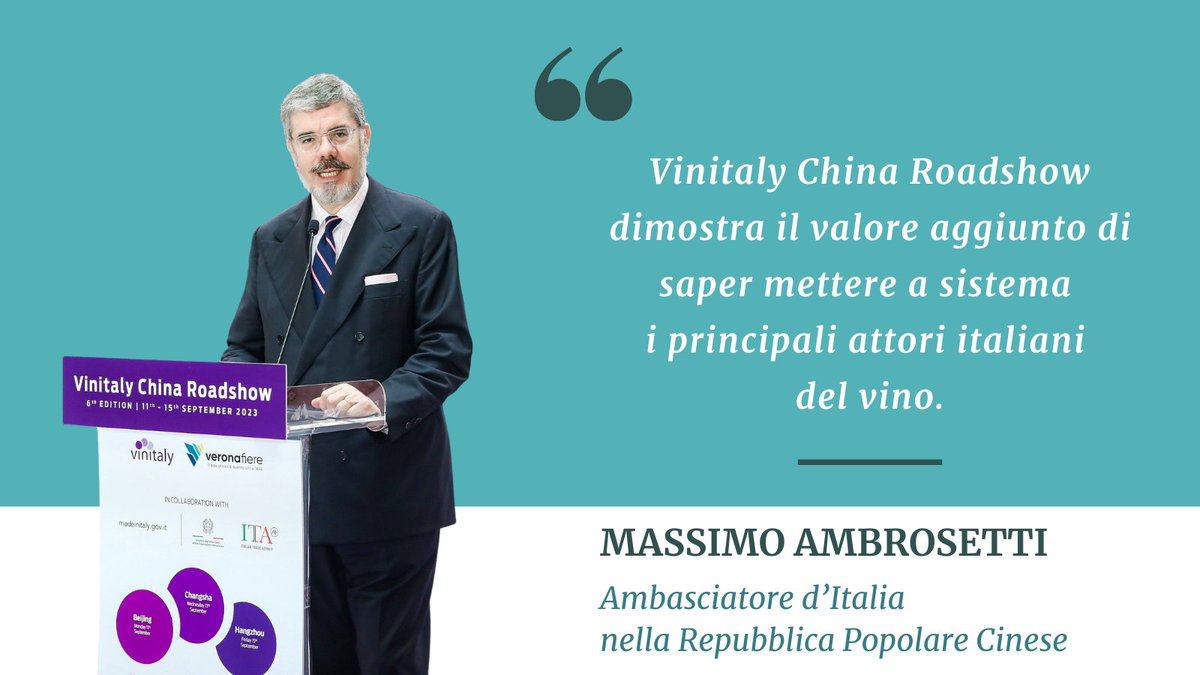 Massimo Ambrosetti, ambasciatore d'Italia nella Repubblica Popolare Cinese su #Vinitaly China Roadshow.